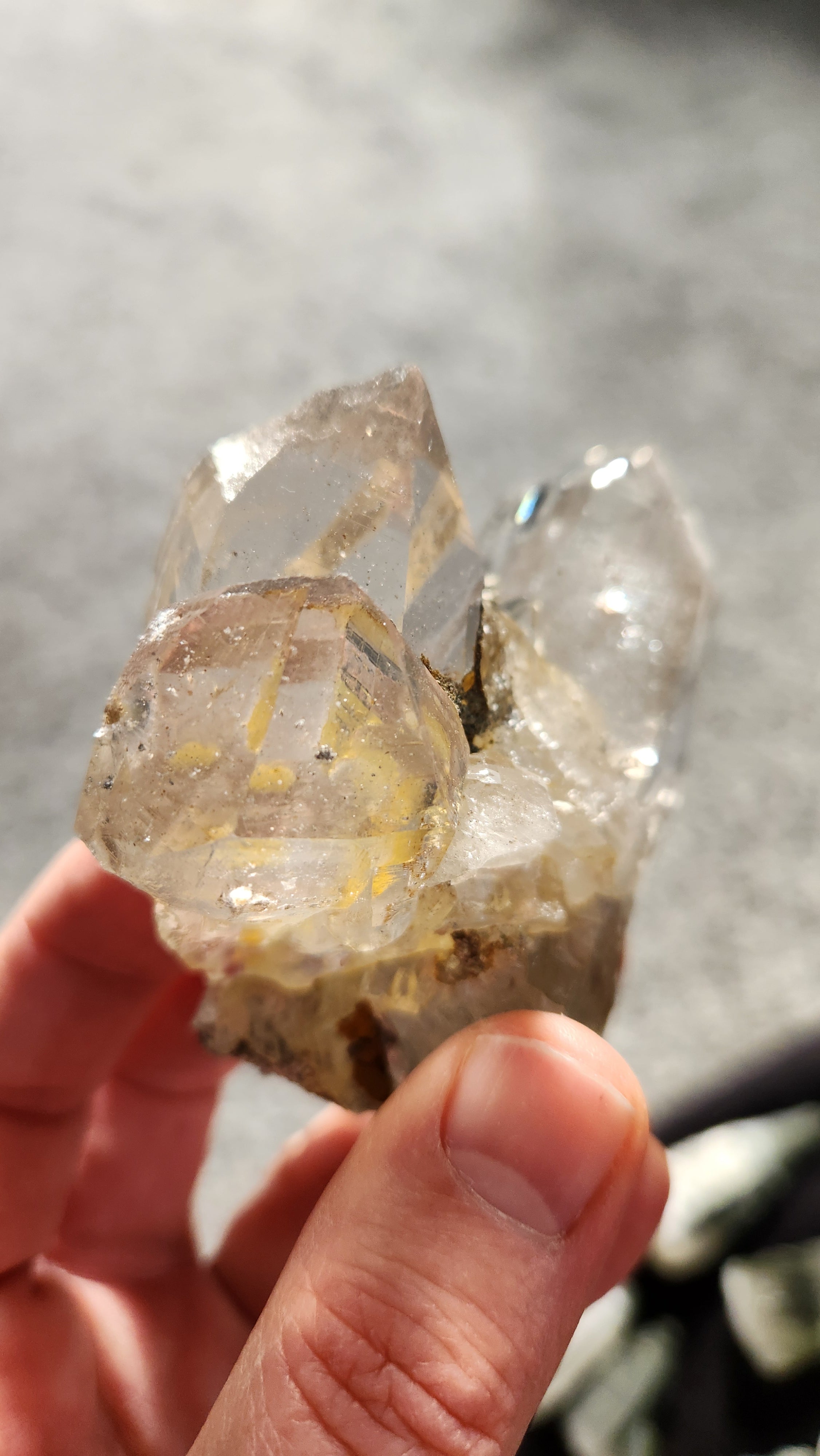 Tri-Tip Clear Quartz Cluster