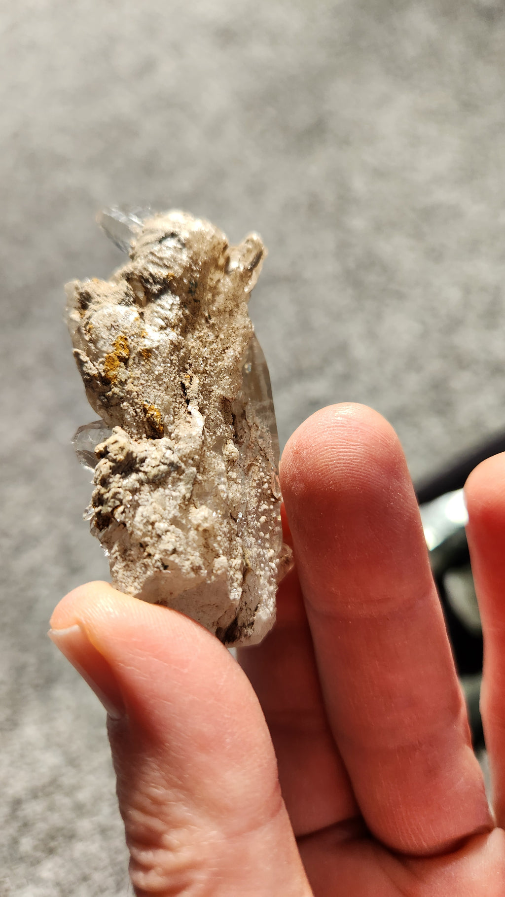 Clear Quartz Cluster with External Chlorination