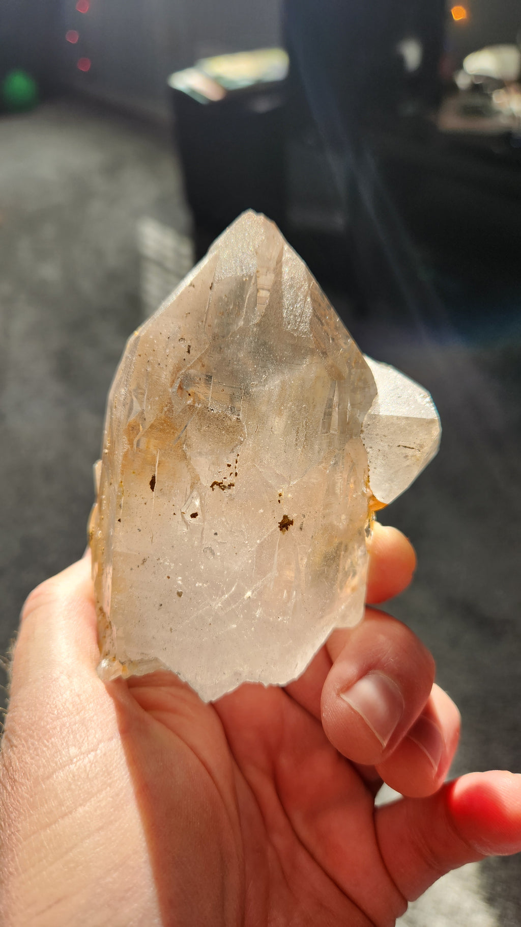 Clear Quartz with Internal Golden Healer Elements