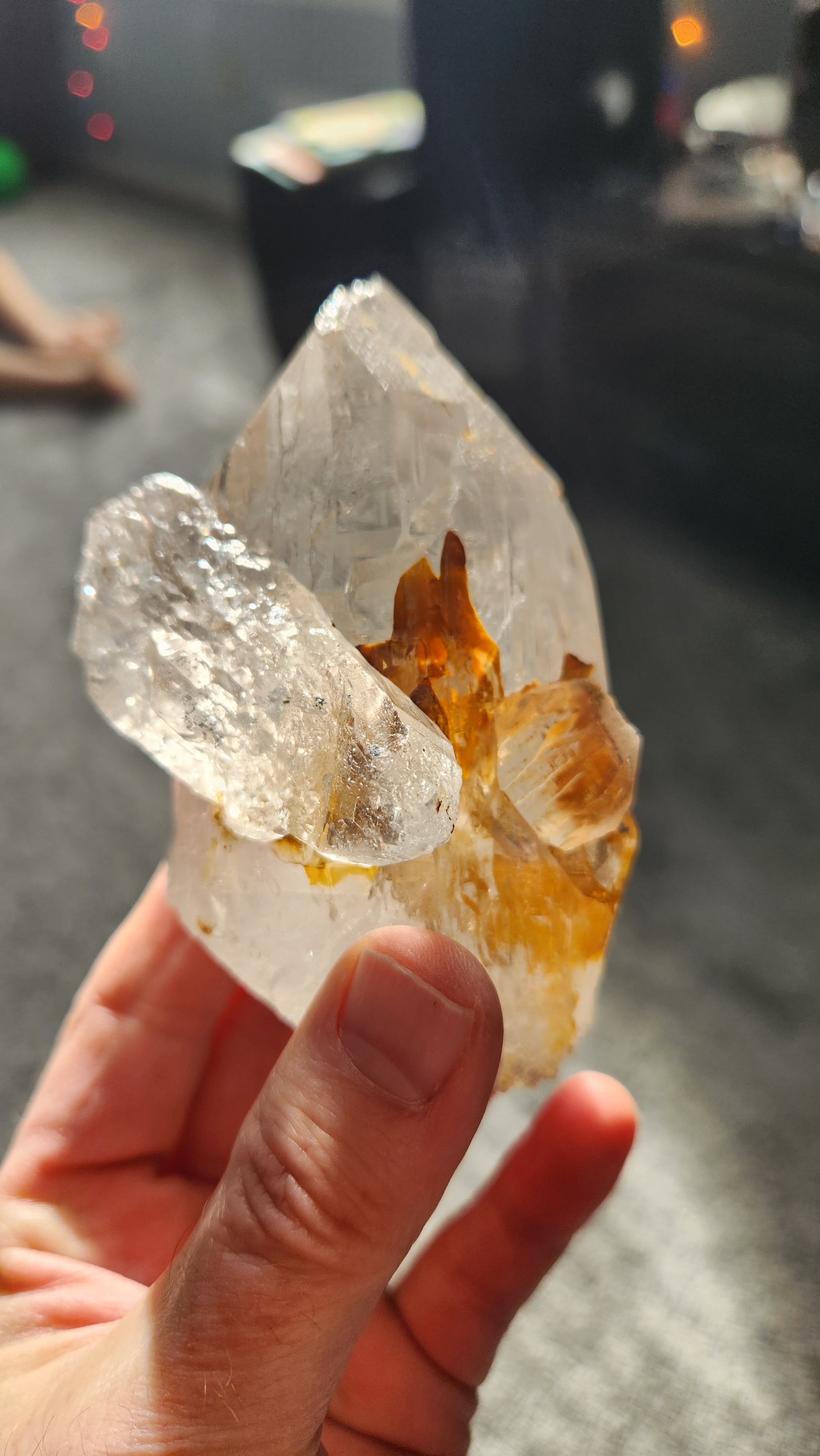 Clear Quartz with Internal Golden Healer Elements