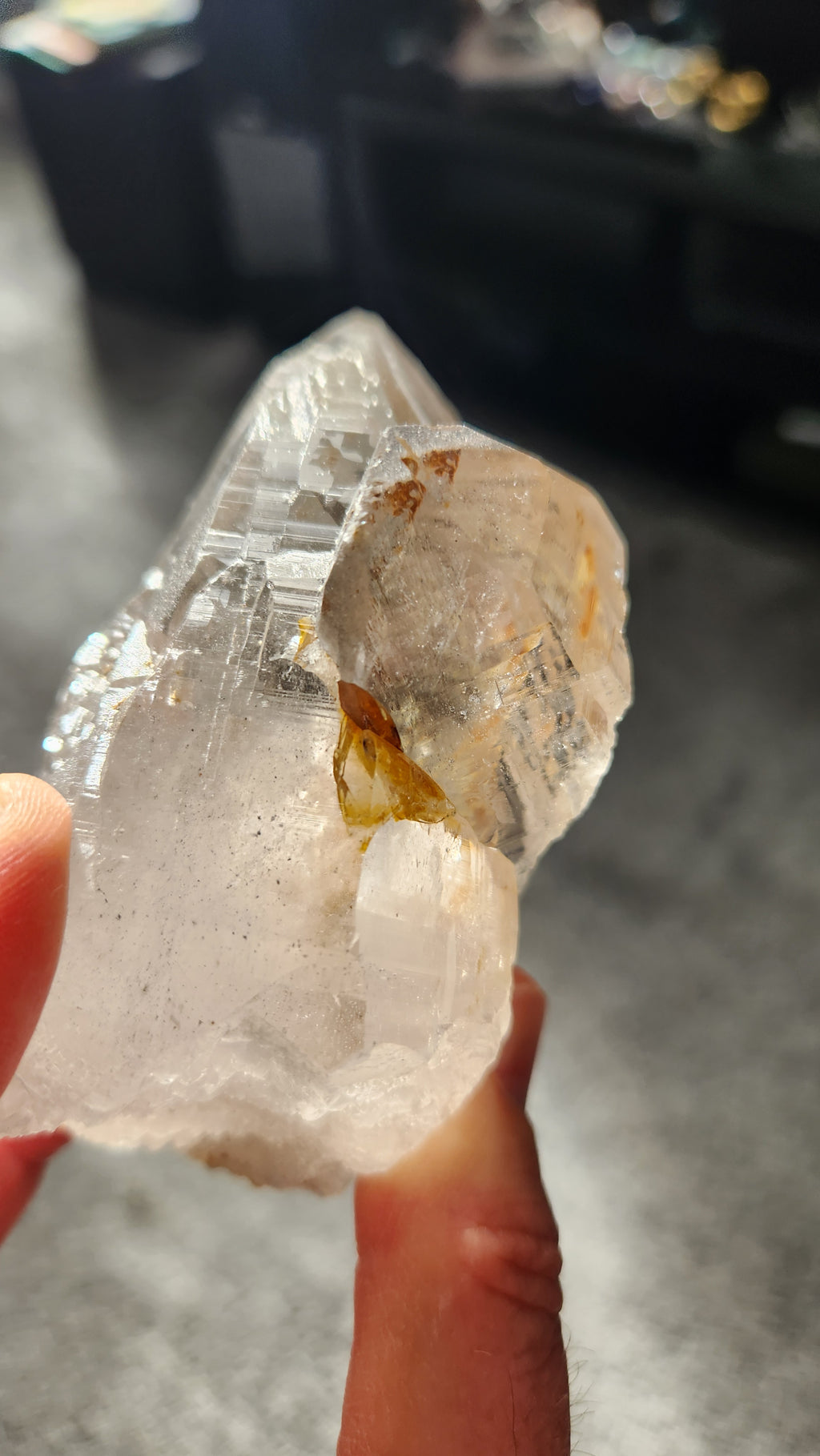 Clear Quartz with Internal Golden Healer Elements
